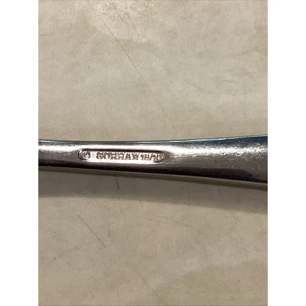 Gorham Madeline Stainless Dinner Fork Big Spoon Glossy Flatware Discontinued